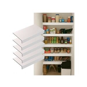 White 48x16" 5-PK Shelf Covers for Wire Shelving Instantly PVC Wood Look Pantry